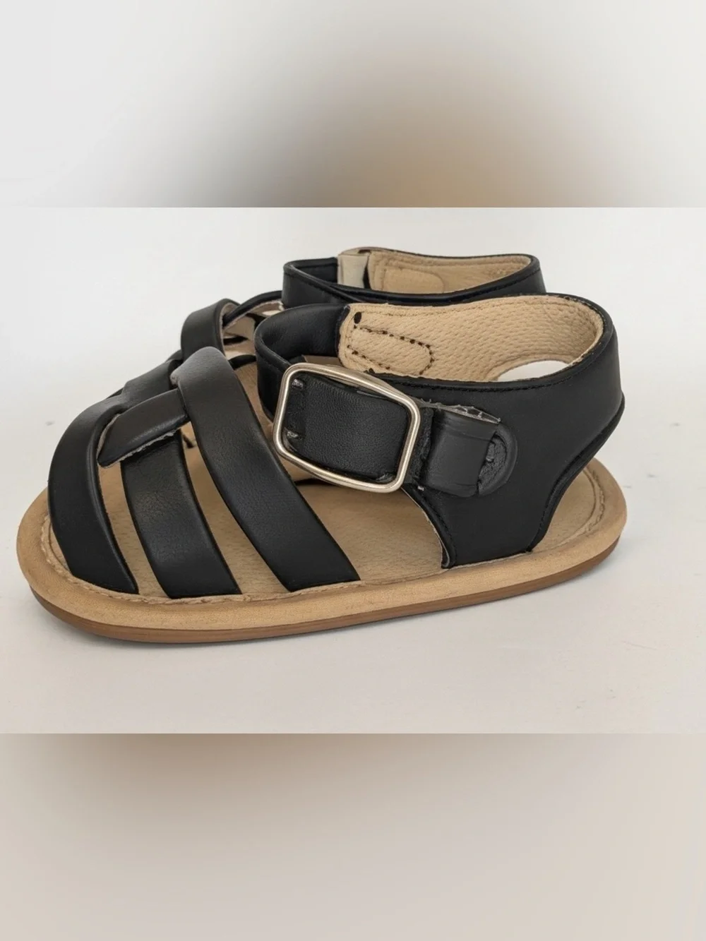 NEW 2 Pairs of Summer Sandals W/ Velcro Strap 1 White and 1 Black. Both size 2C